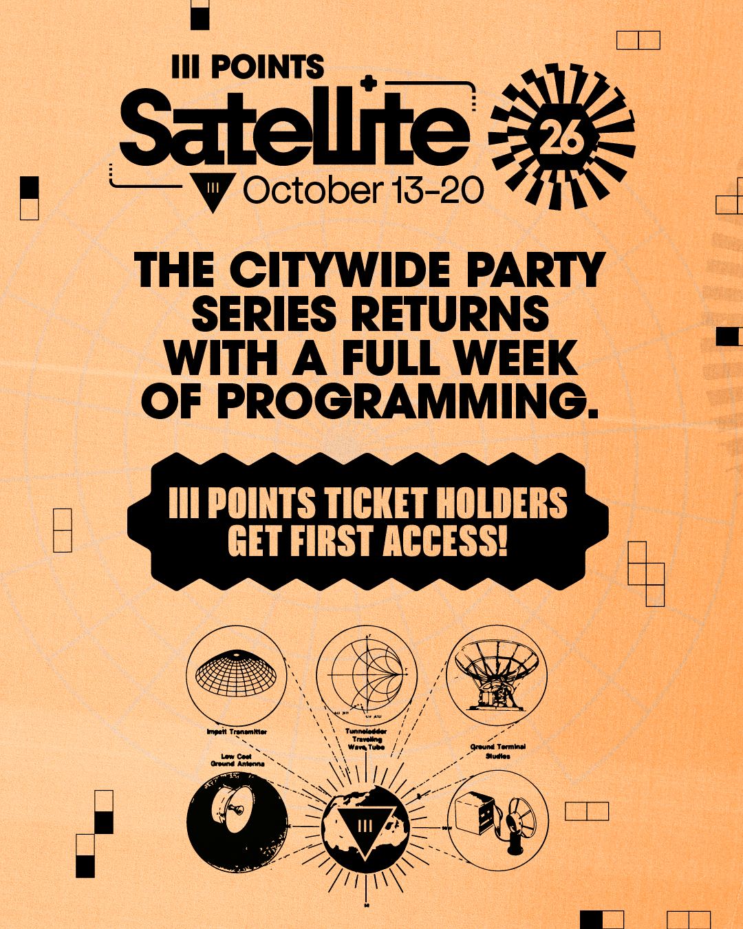 The citywide party series returns with a full week of programming. III Points ticket holders get first access.